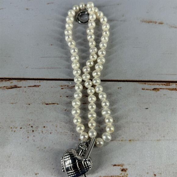Burberry Women's Pearl Bracelet with Heart Watch Locket Charm - Picture 1 of 7
